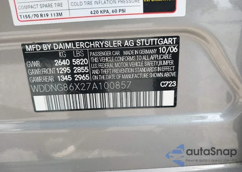 2007 Mercedes-Benz S 550 4Matic from USA, damaged, VIN WDDNG86X27A100857